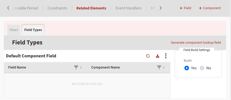 Component Lookup Field
