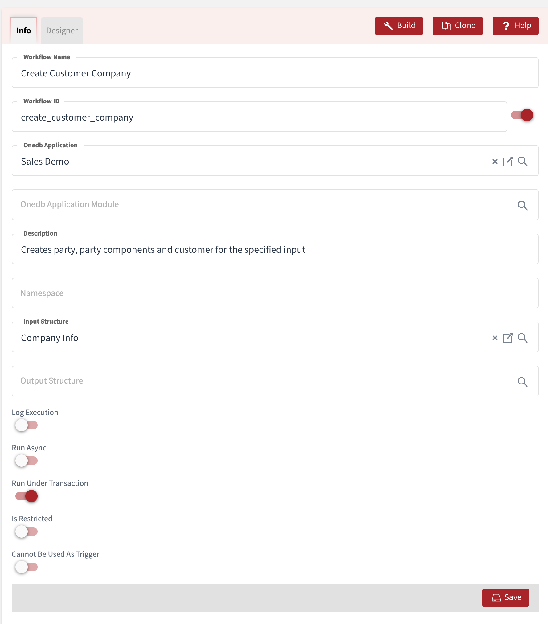 Workflow Configuration